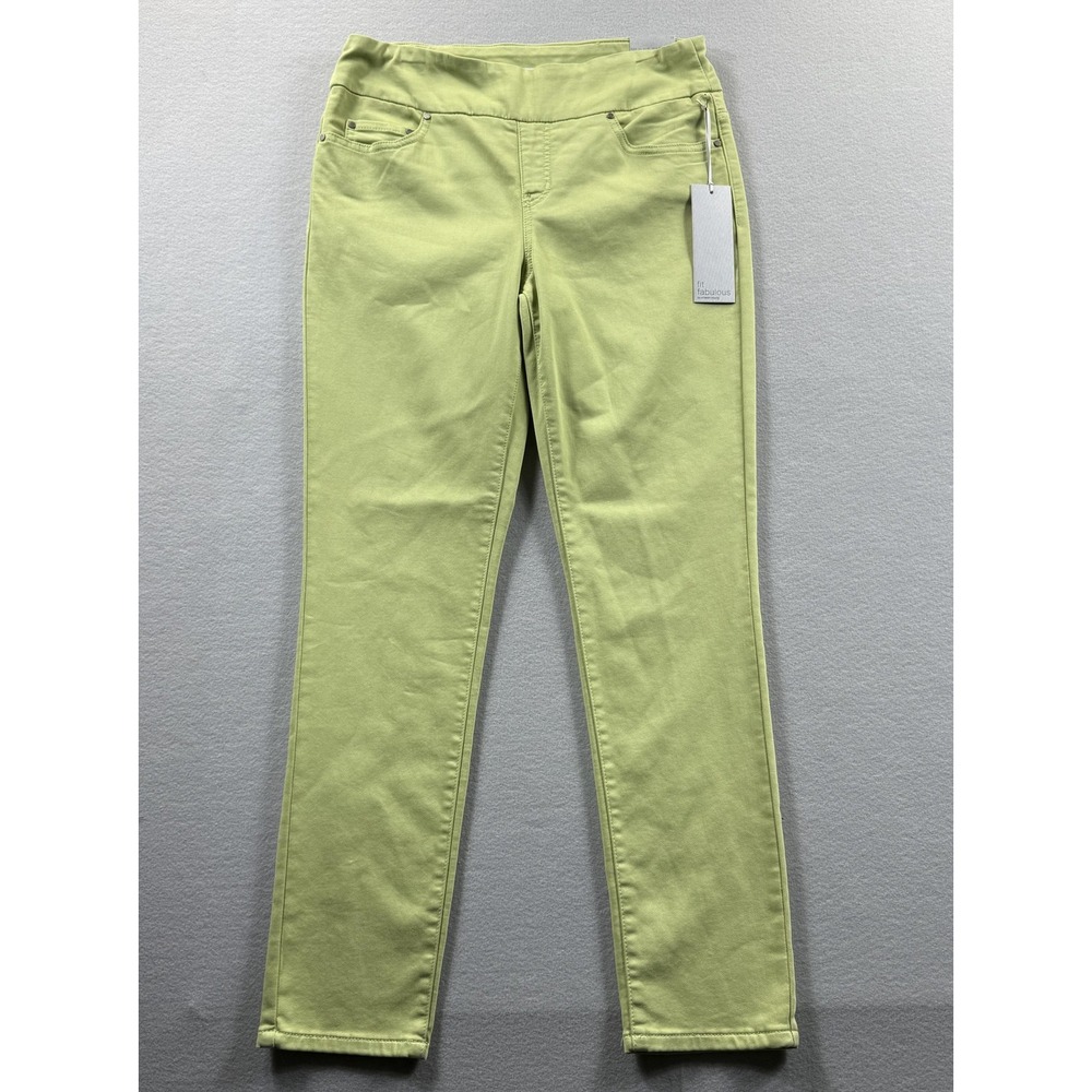 Fit Fabulous By Sharon Young Jeans Womens 12‎ Green High Rise Jegging 32x29